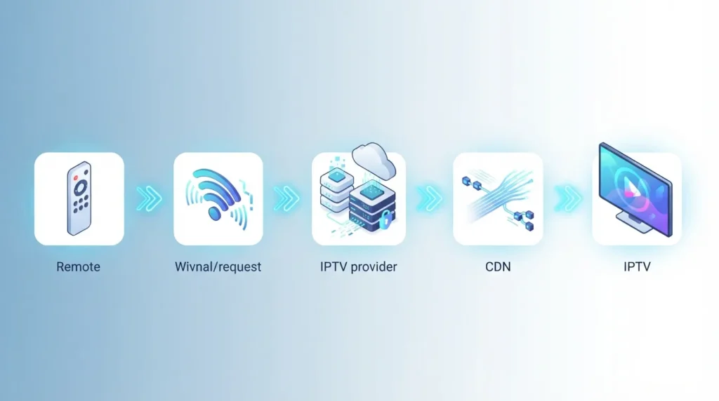 How Does IPTV Work, Step by Step