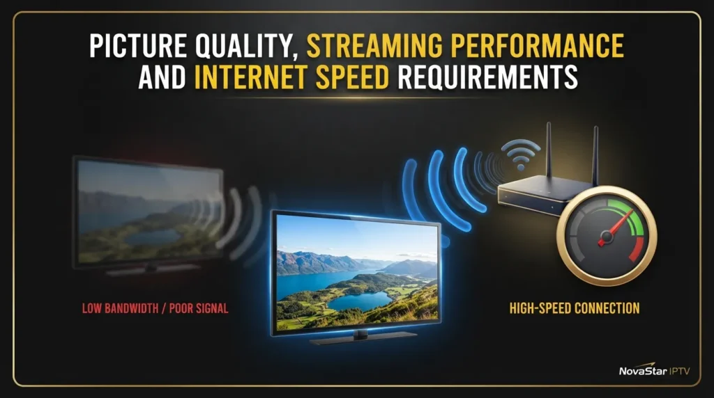 IPTV vs Traditional Cable TV Explained: A Complete Comparison Guide 4 Picture Quality, Streaming Performance and Internet Speed Requirements