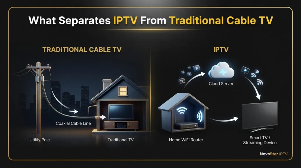 IPTV vs Traditional Cable TV Explained: A Complete Comparison Guide 1 What Separates IPTV From Traditional Cable TV